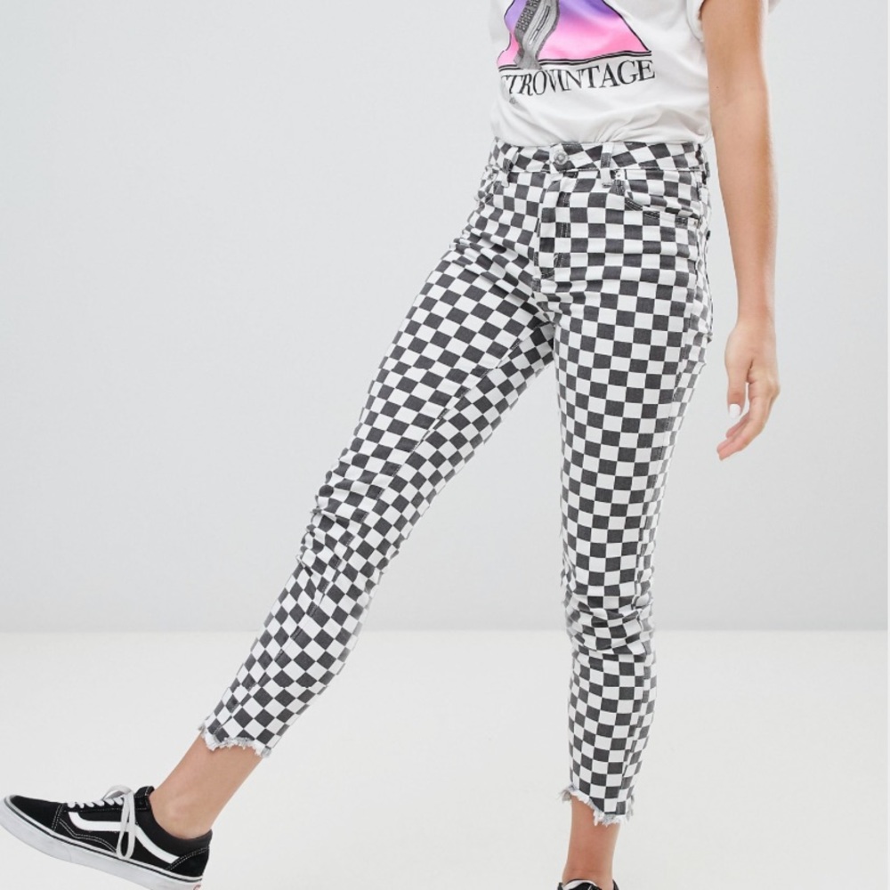 Pull&bear ASOS checkered skinny jeans